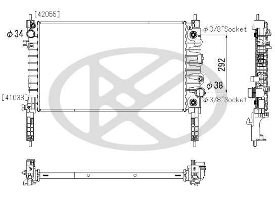 Radiator racire motor