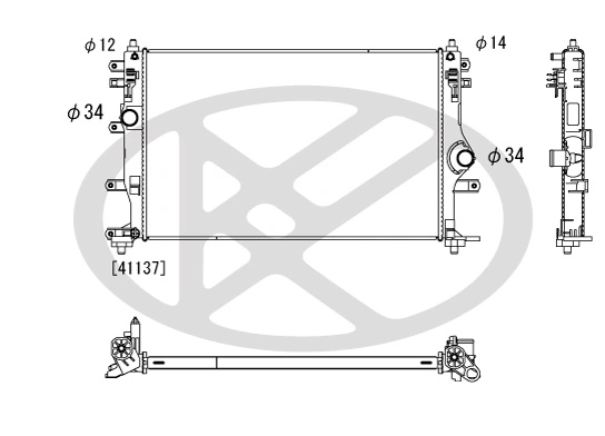 Radiator racire motor