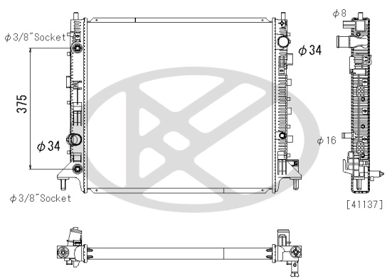 Radiator racire motor