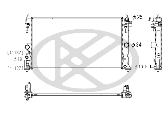 Radiator racire motor