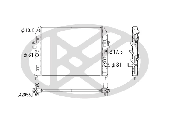 Radiator racire motor