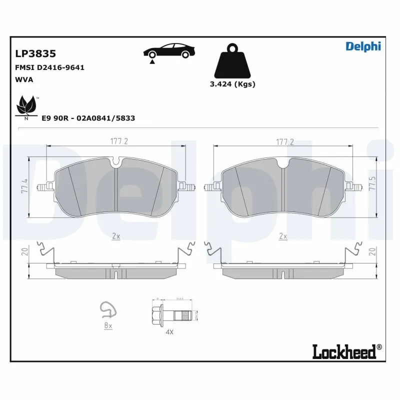 Set placute frana