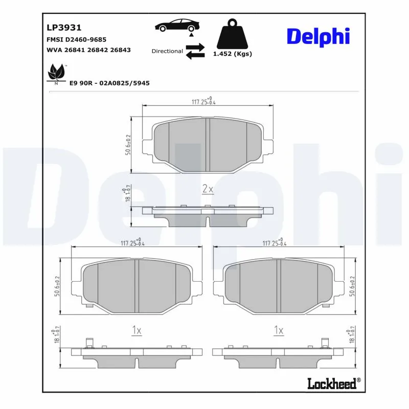 Set placute frana