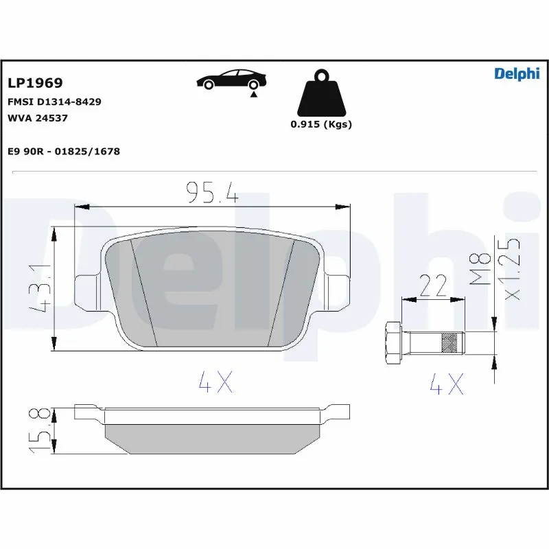 Set placute frana