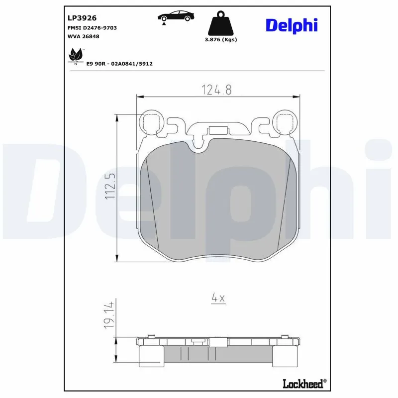 Set placute frana