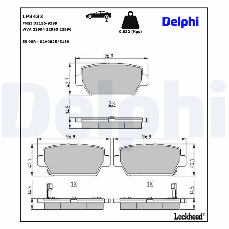 Set placute frana
