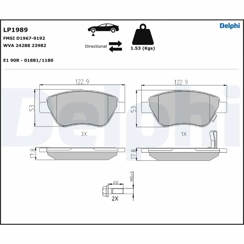 Set placute frana