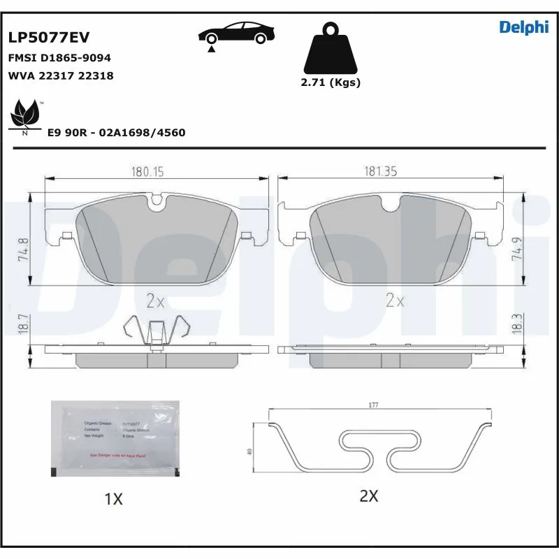 Set placute frana