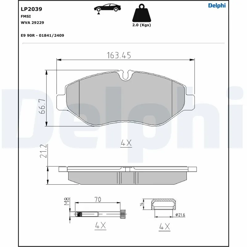 Set placute frana