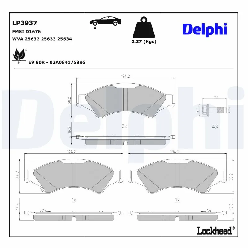 Set placute frana