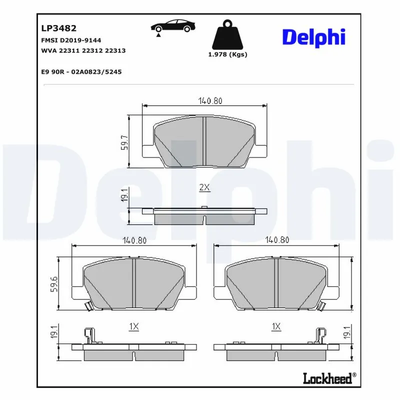 Set placute frana