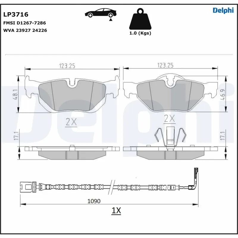 Set placute frana