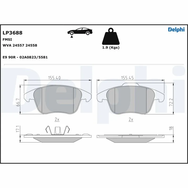Set placute frana