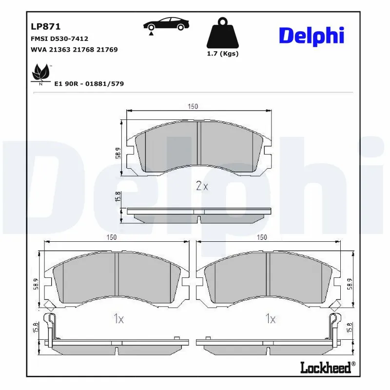Set placute frana