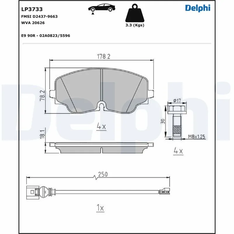 Set placute frana