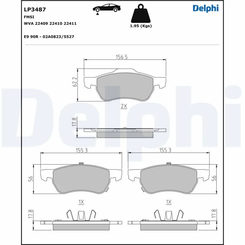 Set placute frana