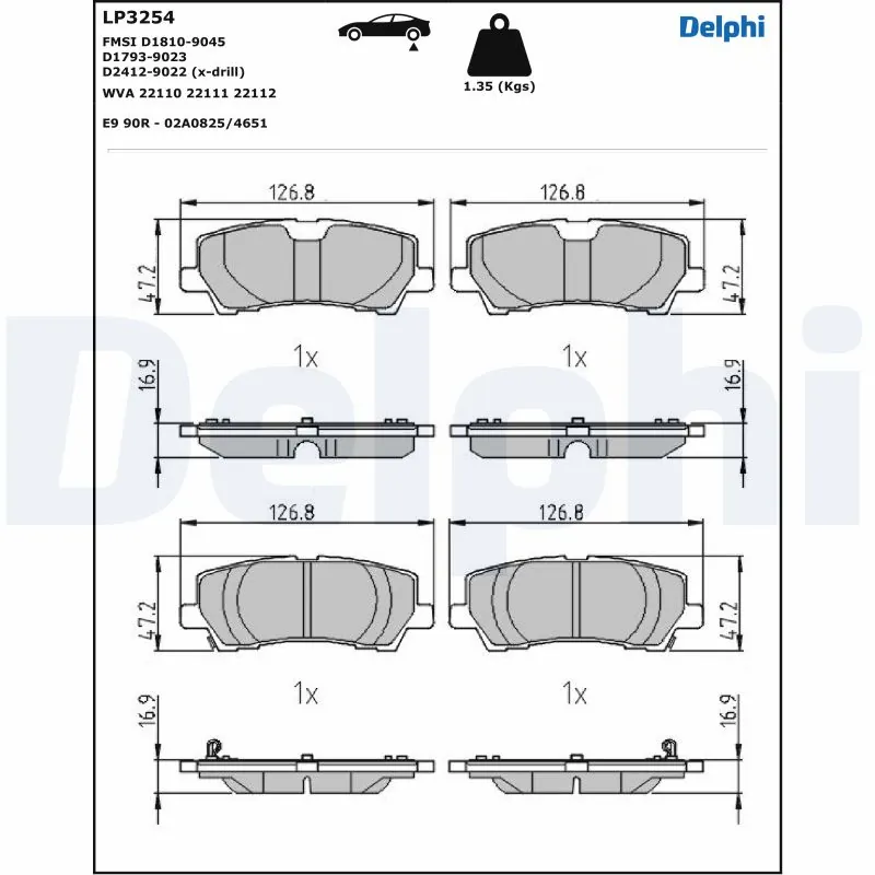 Set placute frana