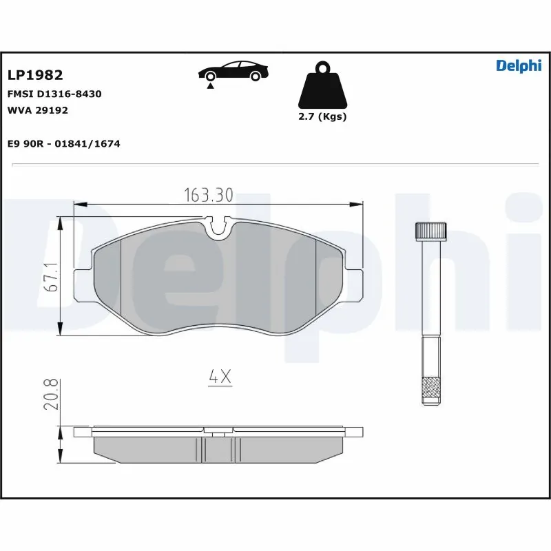Set placute frana