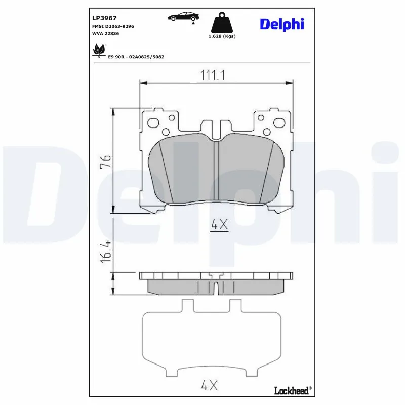 Set placute frana