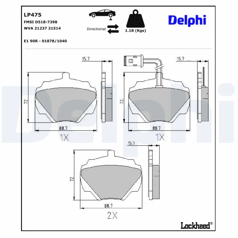 Set placute frana