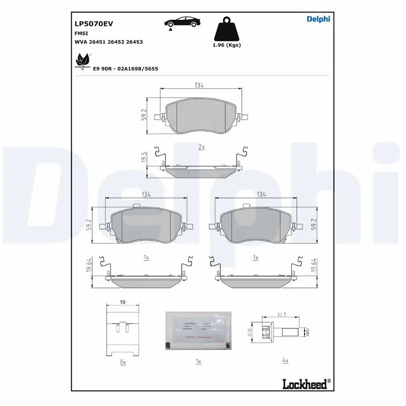 Set placute frana