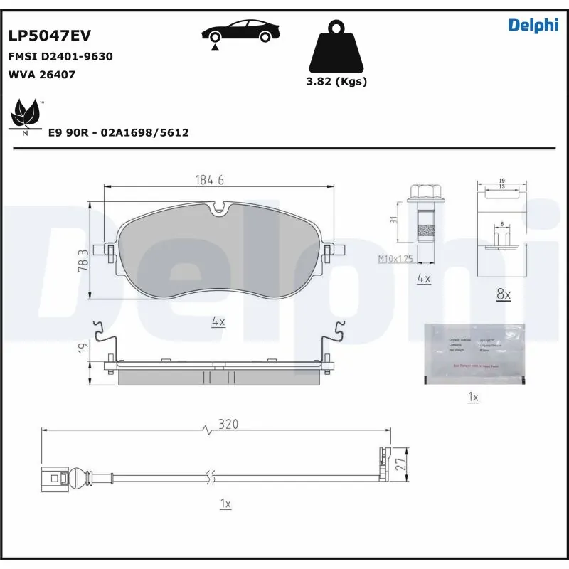 Set placute frana