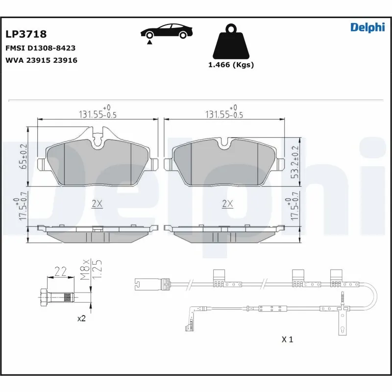 Set placute frana
