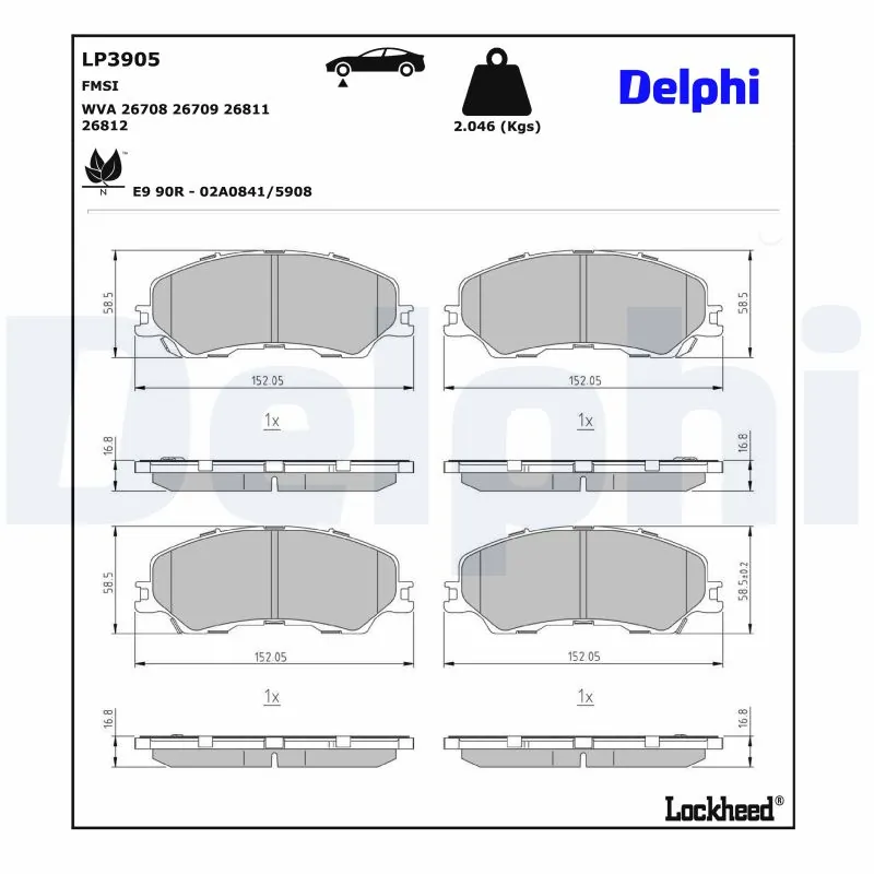 Set placute frana