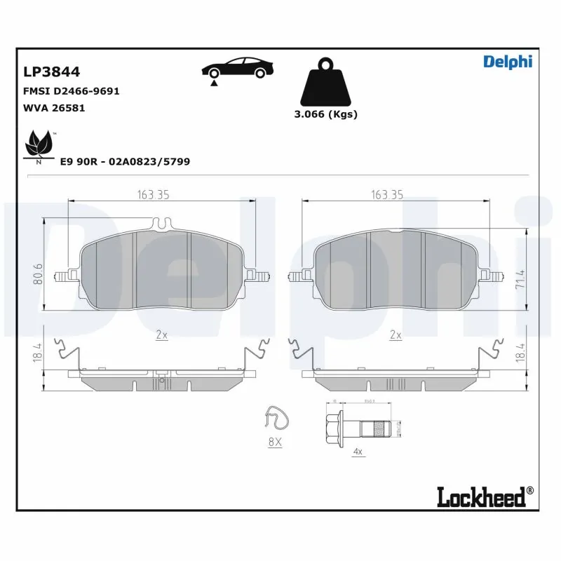 Set placute frana