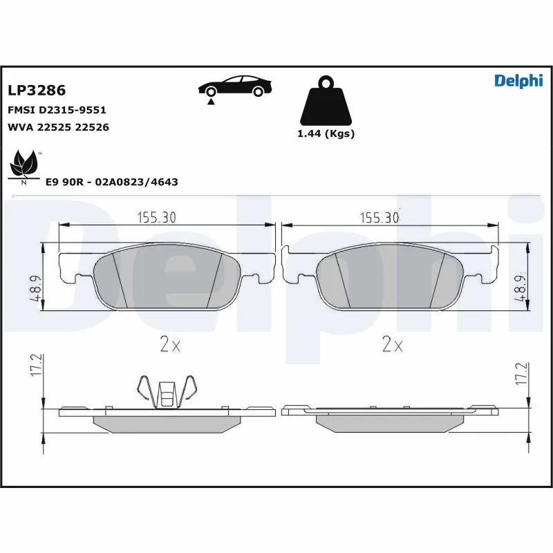Set placute frana