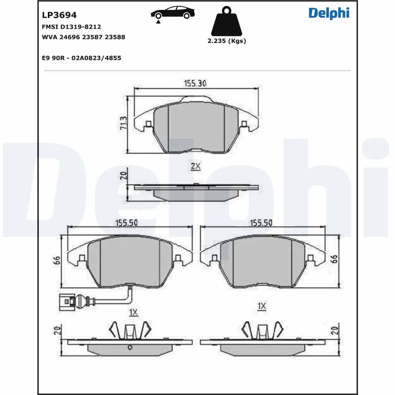 Set placute frana