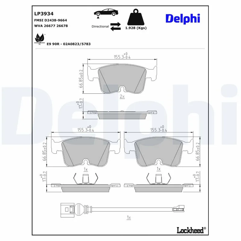 Set placute frana