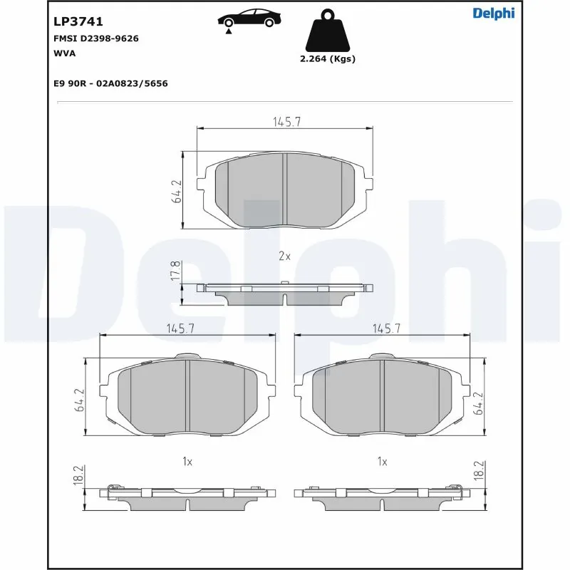 Set placute frana