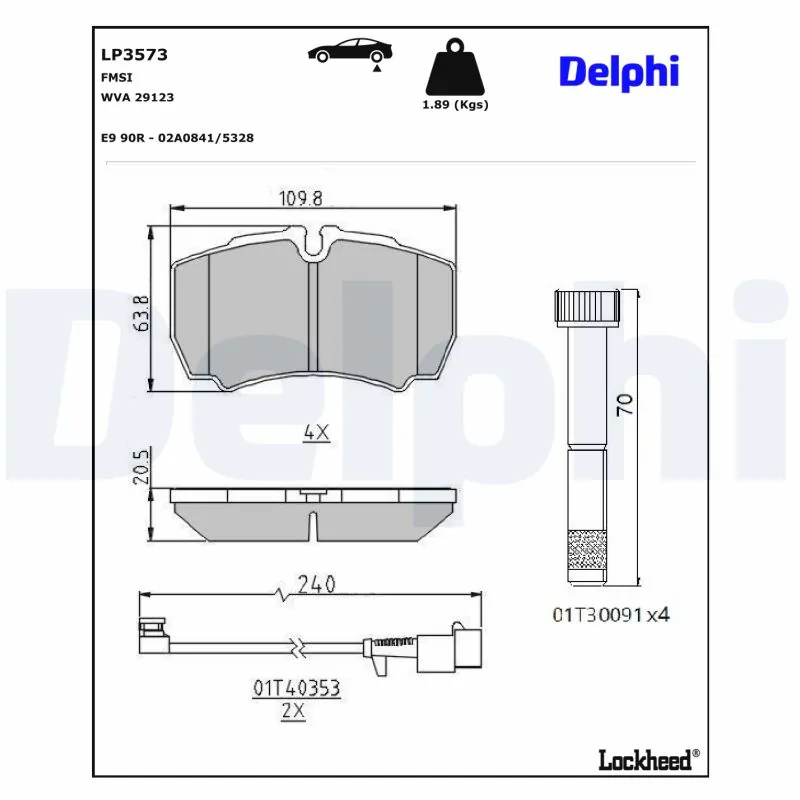 Set placute frana
