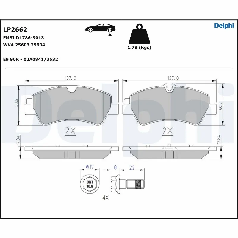 Set placute frana