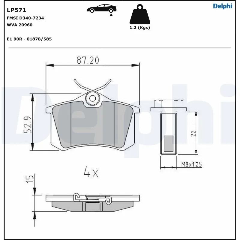Set placute frana