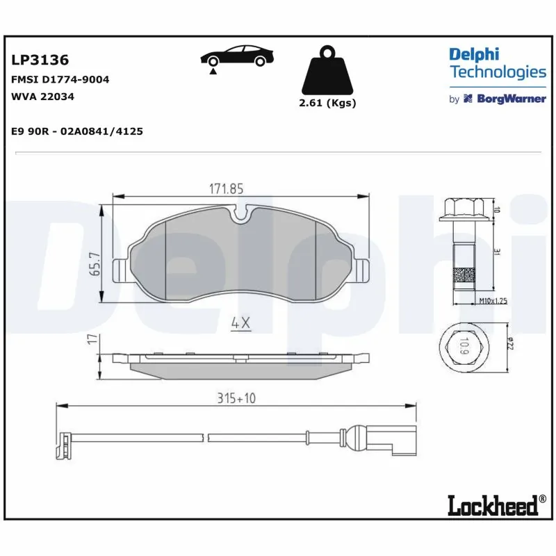 Set placute frana