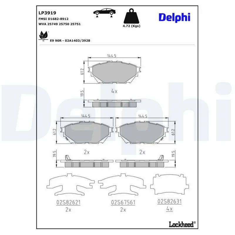 Set placute frana