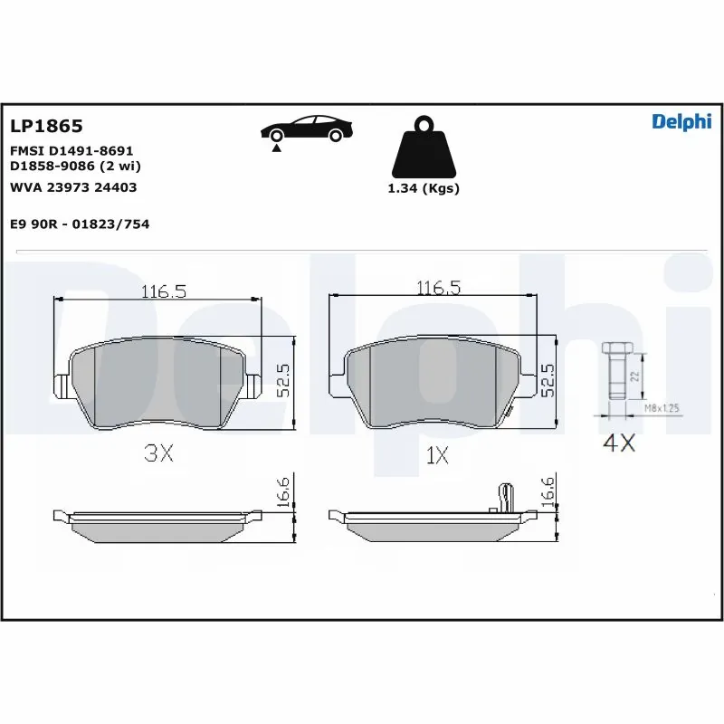 Set placute frana