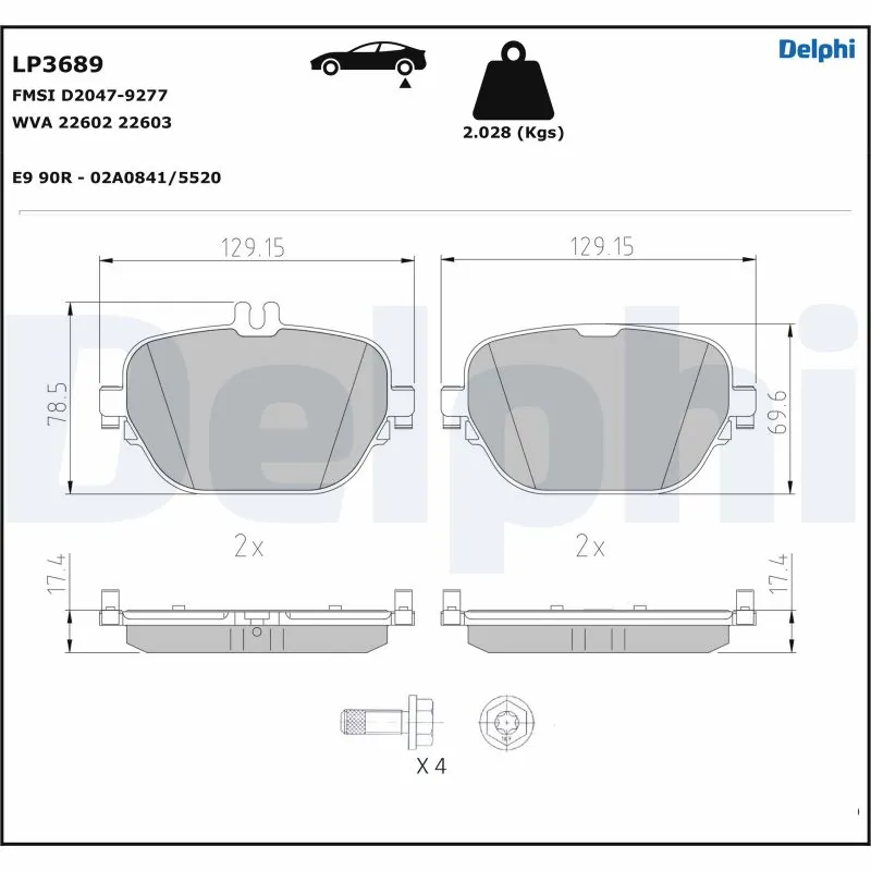 Set placute frana