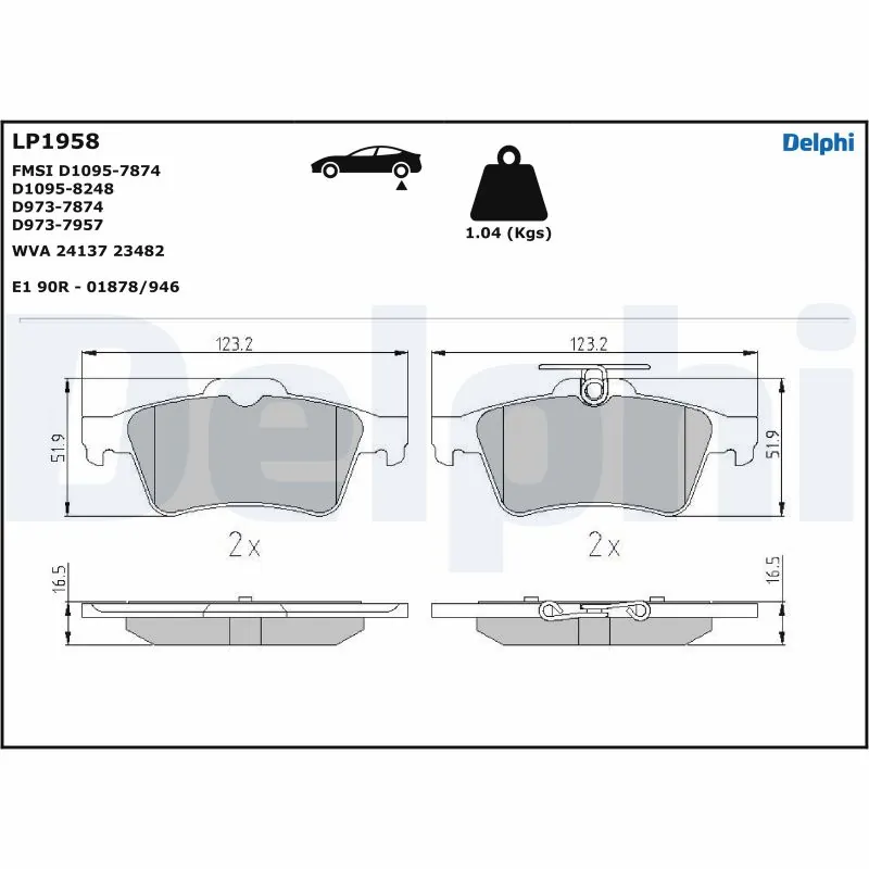 Set placute frana