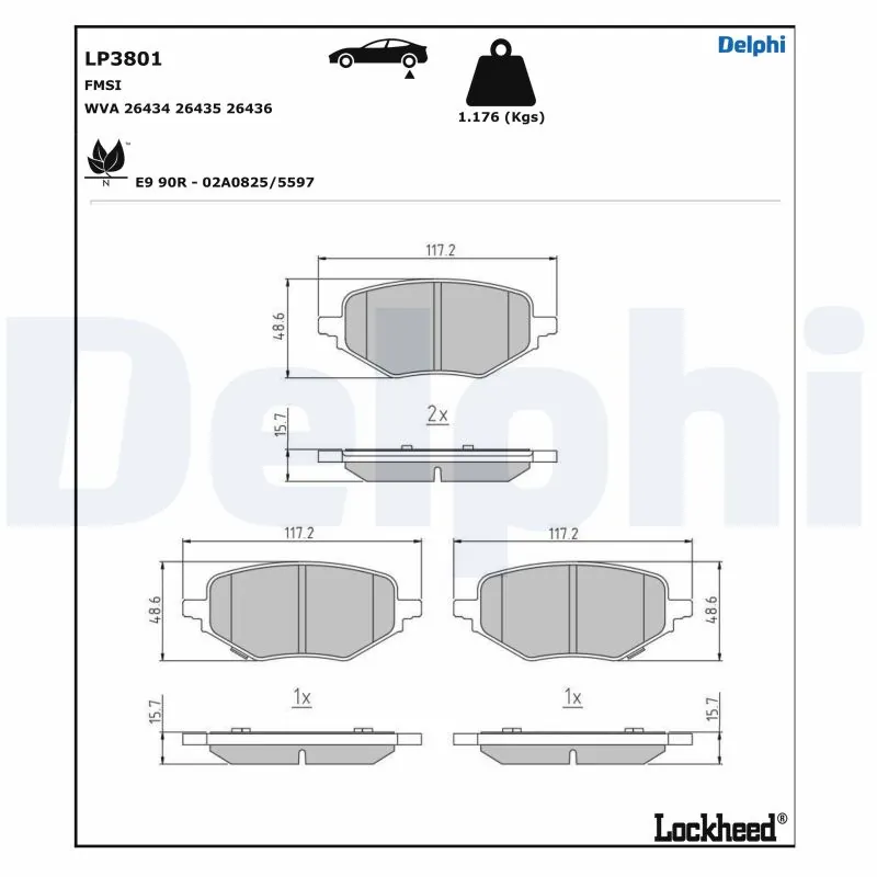 Set placute frana