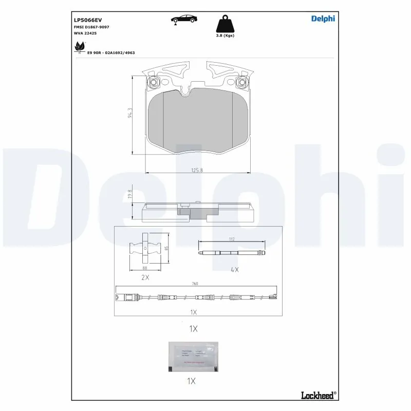 Set placute frana