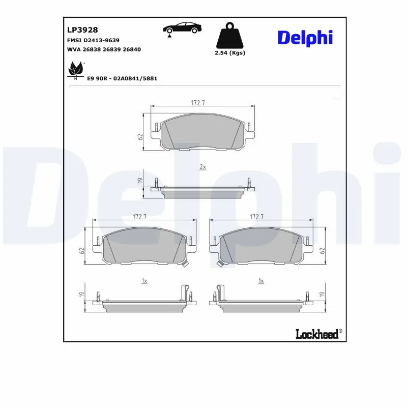 Set placute frana