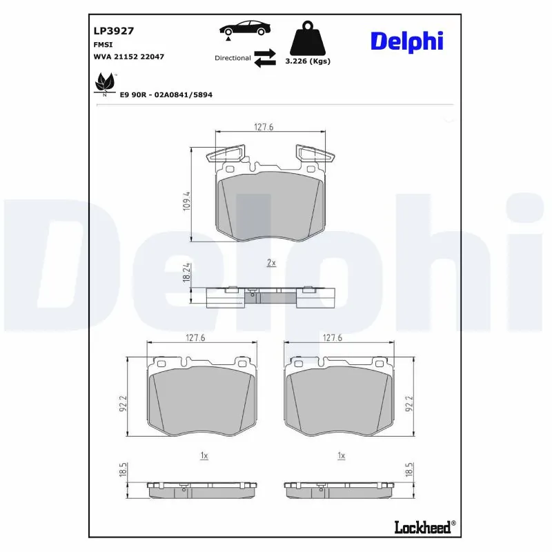 Set placute frana