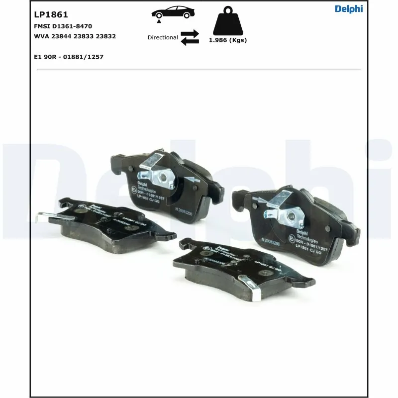 Set placute frana