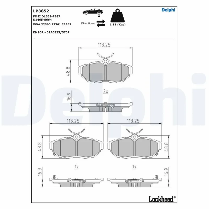 Set placute frana