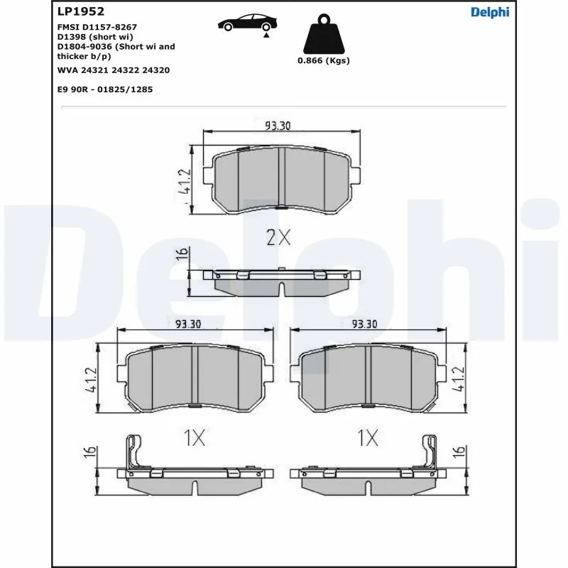 Set placute frana