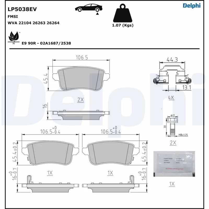 Set placute frana
