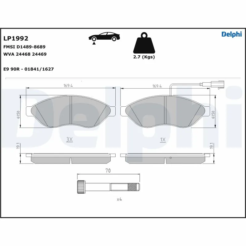 Set placute frana